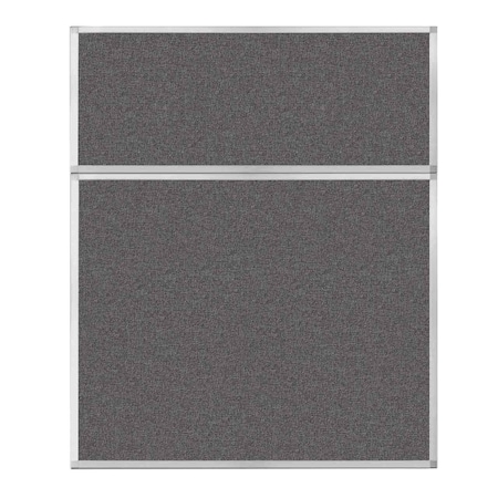 Versare Hush Panel Configurable Cubicle Partition 5' x 6' Charcoal Gray Fabric 1852407